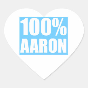 Sticker Cœur Nom Aaron