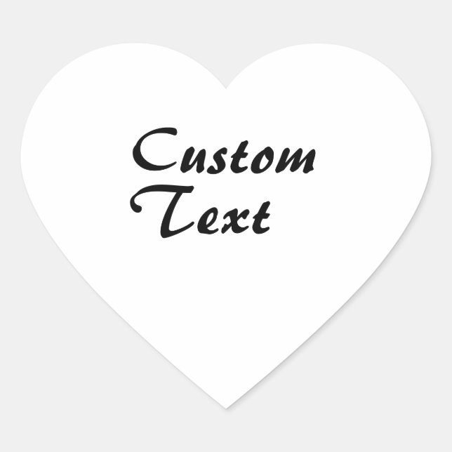 Sticker Cœur Nom personnalisé Texte personnalisé (Devant)