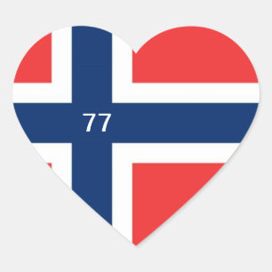 STICKER CŒUR NORVÈGE 77