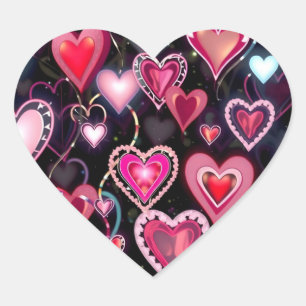 Sticker Cœur Note d'amour