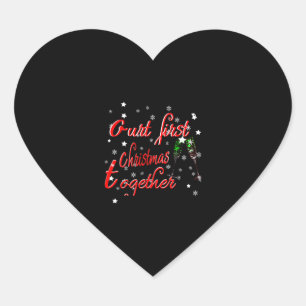 Sticker Cœur Notre premier Noël ensemble Joyeux Noël