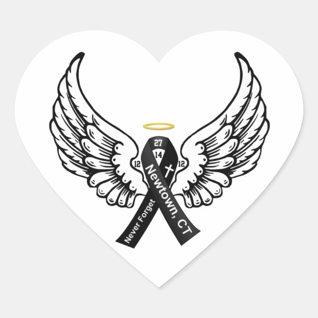 Sticker Cœur N'oubliez jamais le crochet de Sandy élémentaire (Devant)