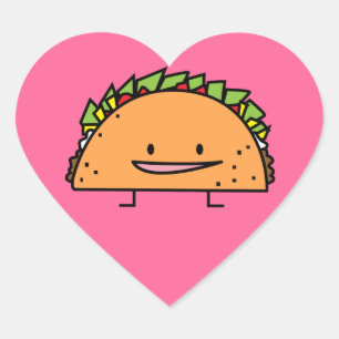 Sticker Cœur Nourriture heureuse de Mexicain de Salsa de viande