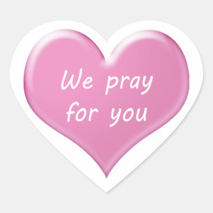 Sticker Cœur Nous prions pour vous