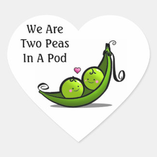 Sticker Cœur Nous Sommes Deux Pois Dans Un Pois
