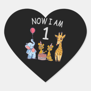 Sticker Cœur Now I le 1er jour du Birthday