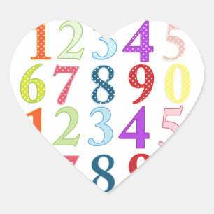 Sticker Cœur Numéros