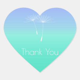 Sticker Cœur Océan Caraïbes Pastel Ombre Dandelion Merci