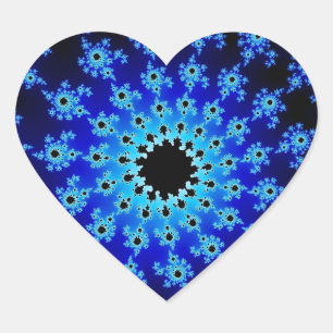 Sticker Cœur Oeil d'hiver bleu