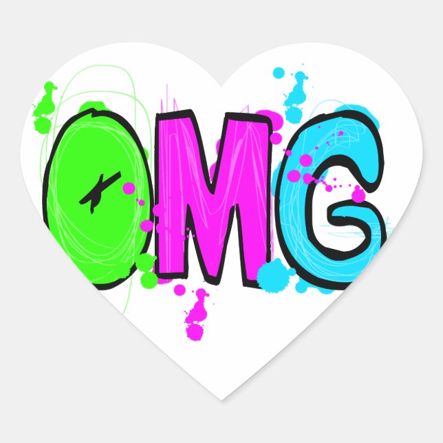 Sticker Cœur Oh mon Dieu ! (Devant)