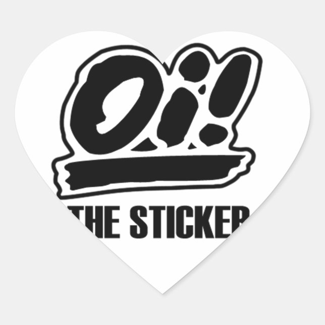 Sticker Cœur Oi ! L'autocollant (Coeur) (Devant)
