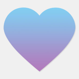 Sticker Cœur Ombre bleu et violet