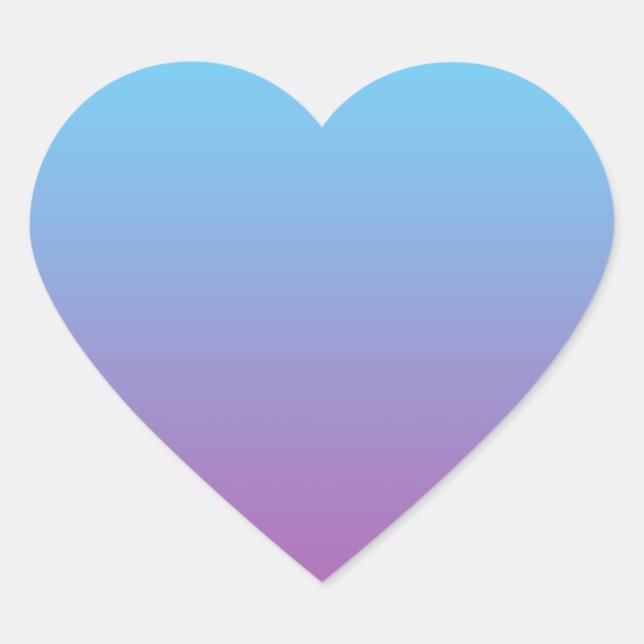 Sticker Cœur Ombre bleu et violet (Devant)