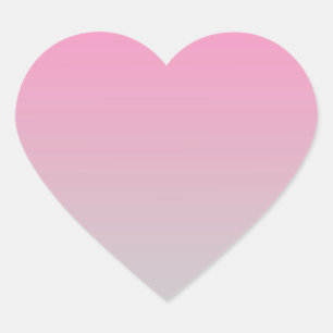 Sticker Cœur Ombre rose et gris