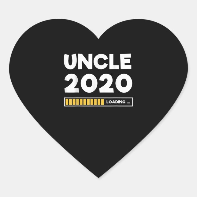 Sticker Cœur Oncle 2020 Chargement Pour Cadeau (Devant)