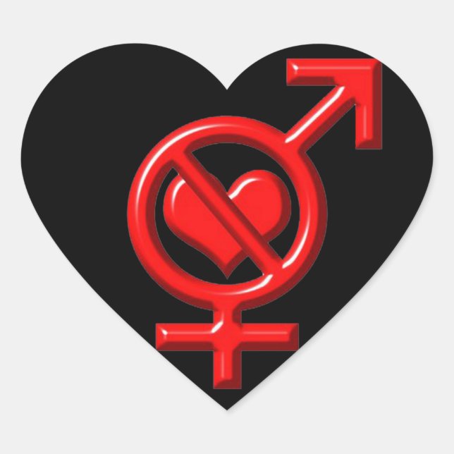 Sticker Cœur OPUS Amour interdit (Devant)