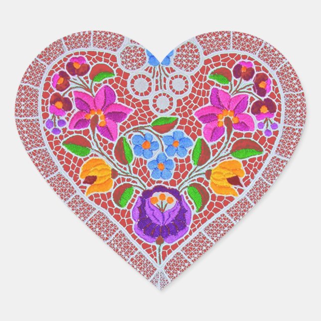 Sticker Cœur OPUS CHANGEABLE coeur de dentelle (Devant)