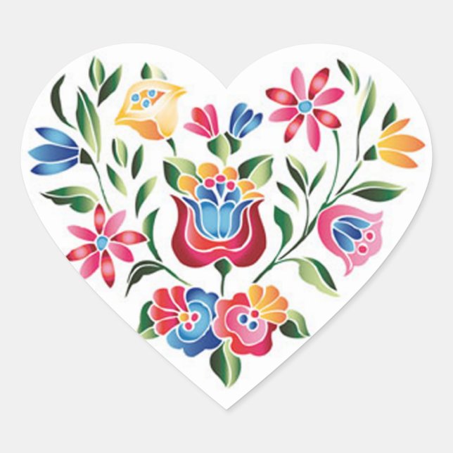 Sticker Cœur OPUS Hongrois Flower Heart (Devant)