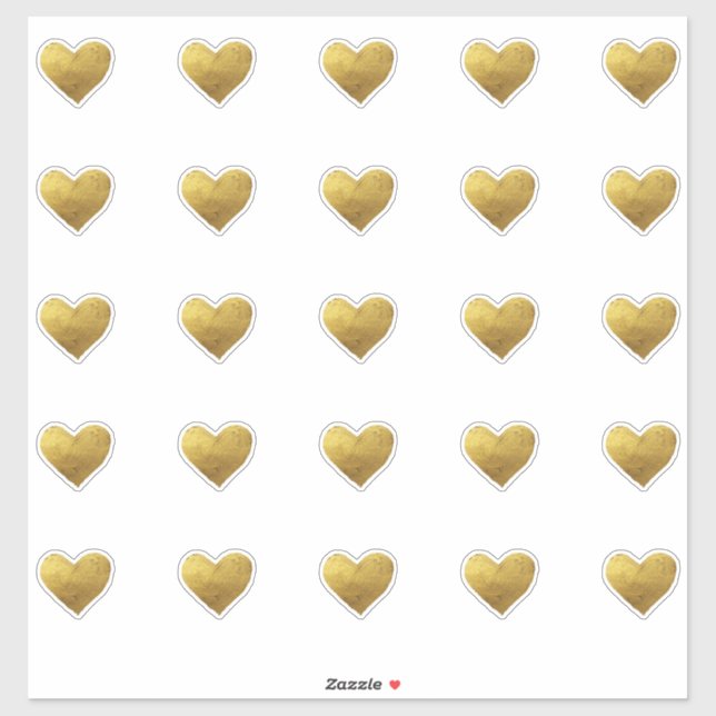 Sticker coeur or (Feuille)