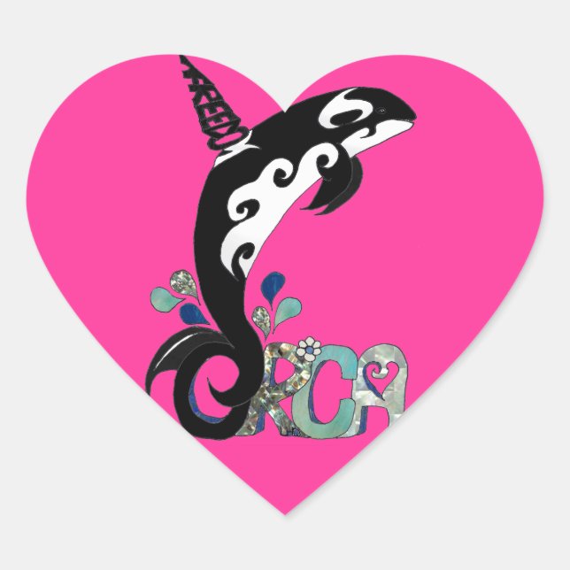 Sticker Cœur Orca Freedom (Devant)
