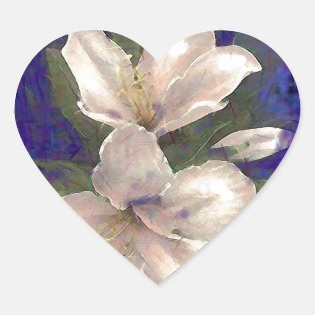 Sticker Cœur Orchidée (Devant)
