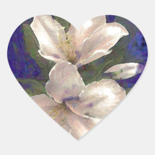 Sticker Cœur Orchidée