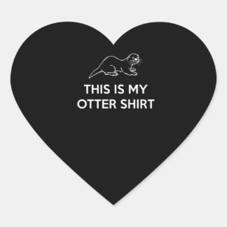 Sticker Cœur Otter Gift | Voici ma chemise Otter