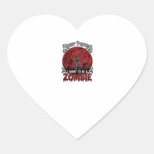 Sticker Cœur Oublier Princesse Zombie Lune de Sang Cimetière Ch