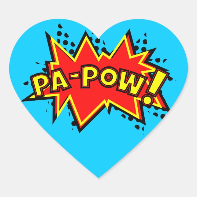 Sticker Cœur Pa-Pow ! (Devant)