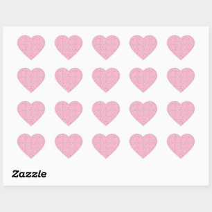 Sticker Cœur Paillettes Arc-en-Ciel Confettis Rose Clair