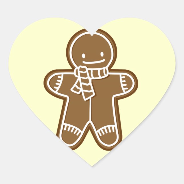 Sticker Cœur Pain d'épice homme Sac (Devant)