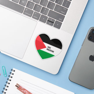Sticker Coeur "Palestine libre" en forme