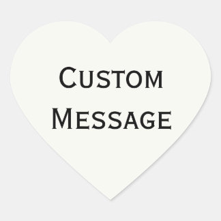 Sticker Cœur Papier blanc avec message personnalisé