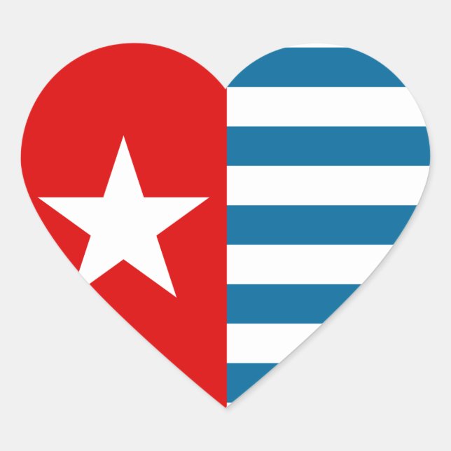 Sticker Cœur papua occidental (Devant)