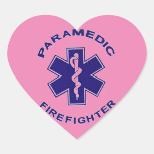 Sticker Cœur Paramedic du pompier