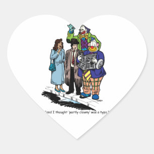 Sticker Cœur Partiellement clown