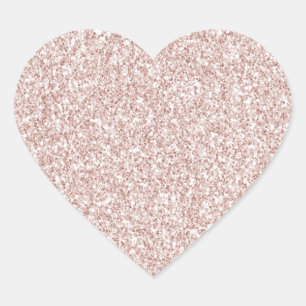 Sticker Cœur Parties scintillant brillante rose