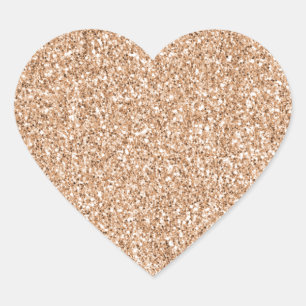 Sticker Cœur Parties scintillant de broche Rose Gold Blush Glit