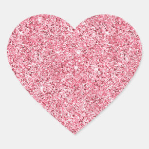 Sticker Cœur Parties scintillant Girl Rose Glitz