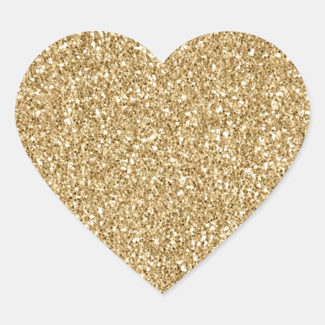 Sticker Cœur Parties scintillant Gold Glitz (Devant)