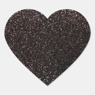 Sticker Cœur Parties scintillant noire
