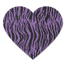 Parties scintillant noire violet Zebra Imprimer
