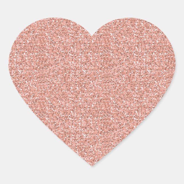 Sticker Cœur Parties scintillant Peach Faux (Devant)