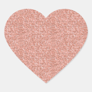 Sticker Cœur Parties scintillant Peach Faux