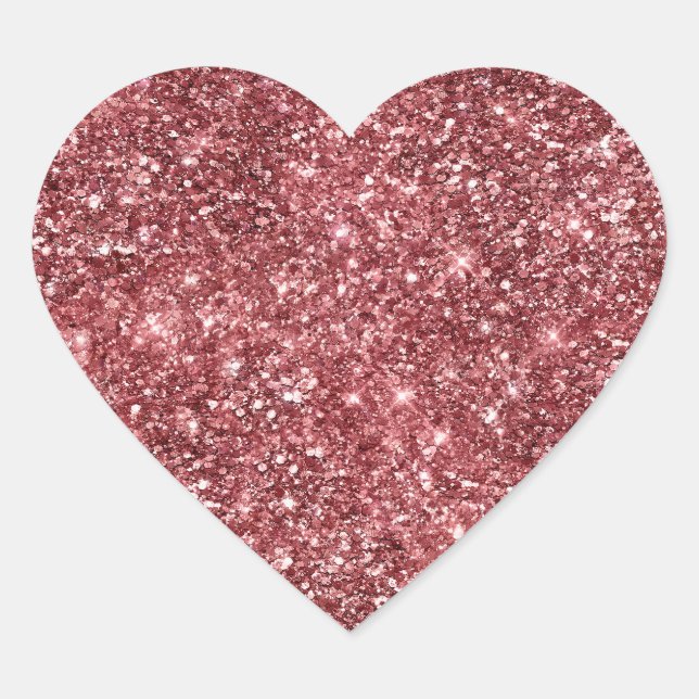 Sticker Cœur Parties scintillant Red Glitz (Devant)