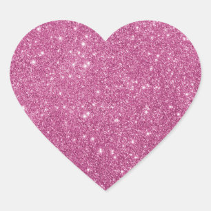 Sticker Cœur Parties scintillant rose-chaud