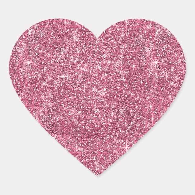 Sticker Cœur Parties scintillant rose Faux (Devant)