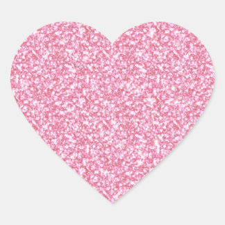 Sticker Cœur Parties scintillant rose fille imprimée