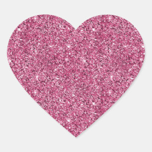 Sticker Cœur Parties scintillant rose Glitz