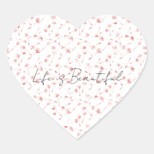 Sticker Cœur Parties scintillant rose rose rose rose brillant